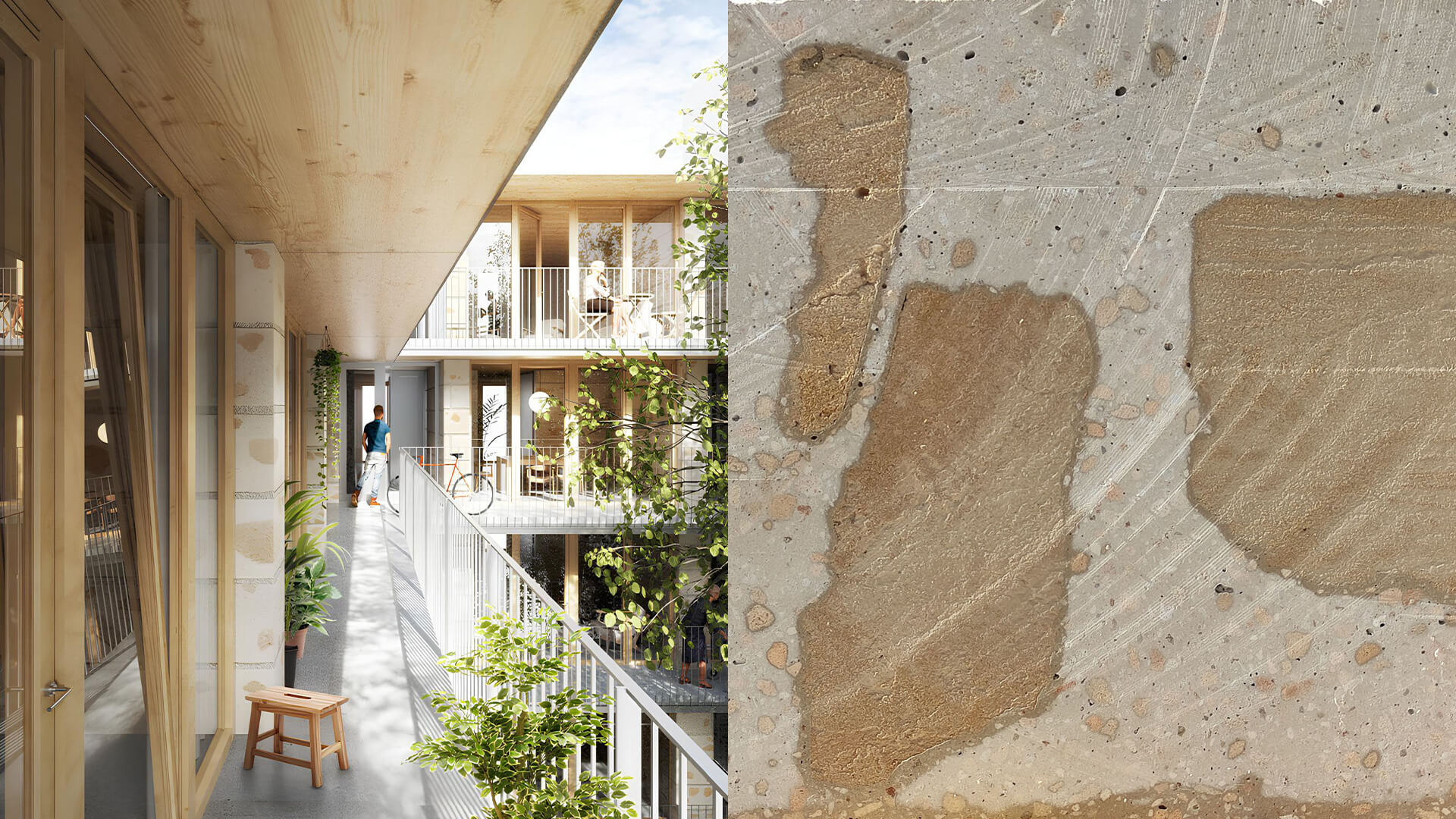 Проект социального жилья 2104 от архитектурной студии H Arquitectes из Барселоны использует подход «городского горного дела»